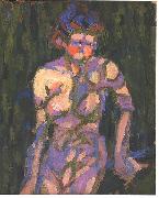 Female nude with shadow of a twig